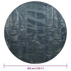 Vidaxl Plavajoča PE solarna folija za bazen 455 cm črna in modra