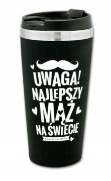 shumee Termo vrček za moža 450 ml črne barve