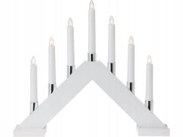 shumee Lesen adventni svečnik, bel, 7 LED sveč