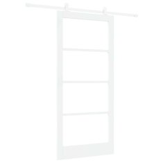 Vidaxl Drsna vrata ORKDAL Bela 93 x 202 cm Les in kovina