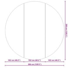 Vidaxl Preproga za Bazene Črna Ø 306 cm, Neprehodni Material, Okrogla