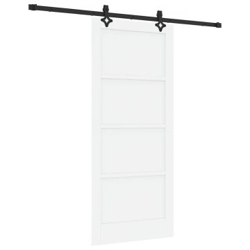 Vidaxl Drsna vrata Bela in črna 86 x 198,5 cm