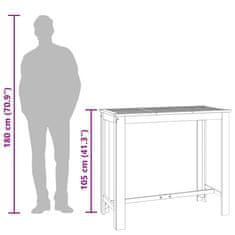 Vidaxl Vrtna barska miza 120x60x105 cm trden akacijev les