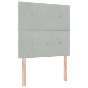 Vidaxl Vzglavje Svetlo siva 90 cm Žamet