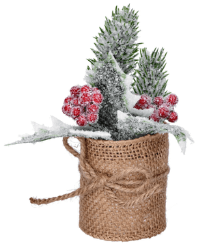 shumee Umetna rastlina v lončku, okrasni osrednji del, 15 cm