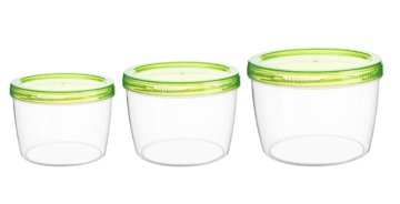 shumee Komplet 3 okroglih posod za hrano Rolly