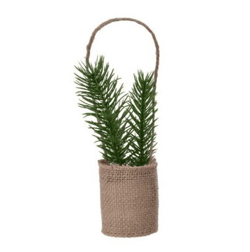 shumee Umetna rastlina v dekoraciji iz jute 15 cm