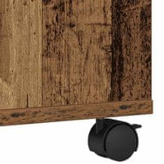 Vidaxl Stojalo za tiskalnik na kolesih Staro les 60x50x67 cm