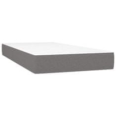 Vidaxl Vzmetnica z žepkasto vzmetjo temno siva 120x190x20 cm blago