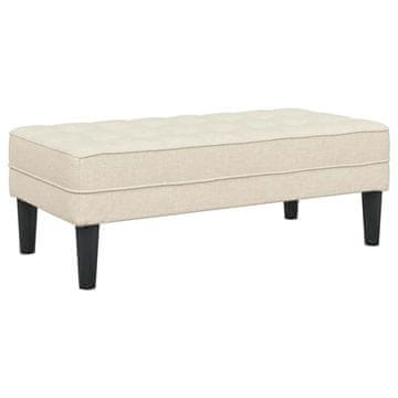 Vidaxl klop z blazino Laneno platno 113 x 57 x 39 cm blago