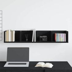 Vidaxl Stenska polica Črna Orehovina 100 x 18 x 18 cm Konstruiran les