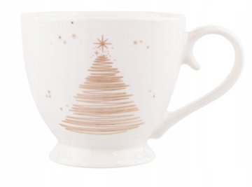 shumee Zlata božična skodelica v obliki bele jelke 350 ml