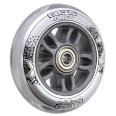 shumee SADA KOLIESK PU 90x24 82A ČÍRE (4 ks) + ABEC-7 CHRÓMOVÉ (8 ks)