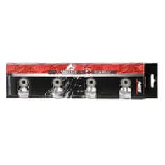 shumee SADA KOLIESK PU 90x24 82A ČÍRE (4 ks) + ABEC-7 CHRÓMOVÉ (8 ks)