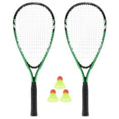 shumee NRS001 CROSSMINTON SET 2 RAKETI + ŽOGICE + ZELENI OVITEK NILS