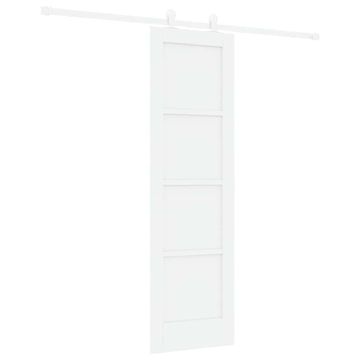 Vidaxl Drsna vrata ORKDAL Bela 61 x 198.5 cm Trden borov les in jeklo