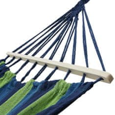 shumee MODRA VISEČA MREŽA NC9001 Z 70 CM LESENIM TRAMOM IN KOVINSKIM DRŽALOM NILS CAMP