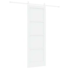 Vidaxl Drsna vrata Bela 73.5 x 211 cm Masivna borova drevesa in jeklo