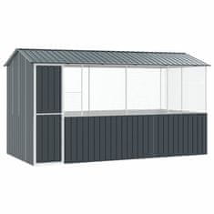 Vidaxl Ptičnik Antracit 410 x 210 x 230 cm Pocinkano jeklo