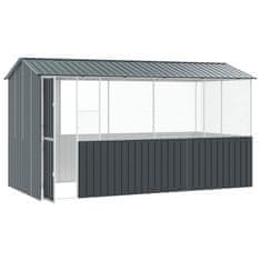 Vidaxl Ptičnik Antracit 410 x 210 x 230 cm Pocinkano jeklo