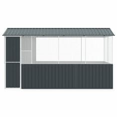 Vidaxl Ptičnik Antracit 410 x 210 x 230 cm Pocinkano jeklo