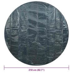 Vidaxl Plavajoča PE solarna folija za bazen 210 cm črna in modra