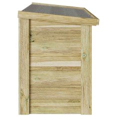 Vidaxl Shranjevalna škatla Rjava 119 x 44.5 x 58 cm Impregniran bor
