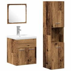 Vidaxl Komplet pohištva za kopalnico 4 pcs Star les 41 x 38.5 x 46 cm