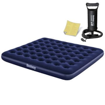 shumee Napihljiva vzmetnica 203x183x22 cm z batno črpalko Bestway 67004