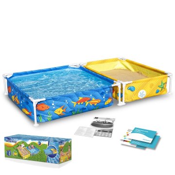 shumee Otroški vrtni bazen z okvirjem in peskovnikom 213 x 112 x 30,5 cm Bestway 561CF