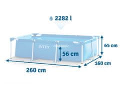 shumee Vrtni bazen z okvirjem 260 x 160 x 65 cm 2 v 1 INTEX 28271