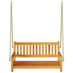 Vidaxl Gugalnica za vrt Rjava 119 x 35 x 47cm Trden akacijev les