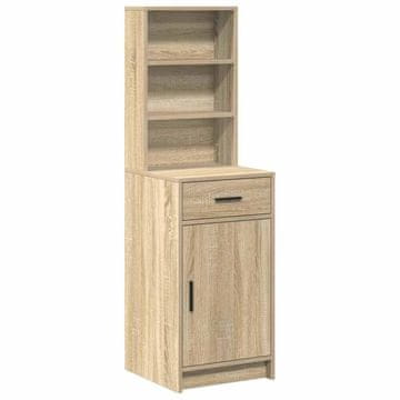 Vidaxl Visok predalnik Sonoma hrast 40 x 40,5 x 135 cm Konstruiran les