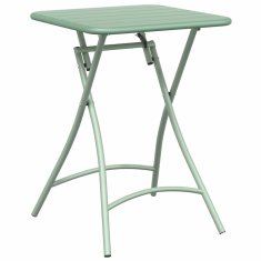Vidaxl Vrtna miza Svetlo meta 55 x 55 x 73 cm Praškasto lakirano jeklo