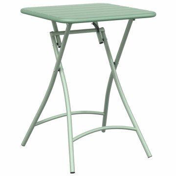 Vidaxl Vrtna miza Svetlo meta 55 x 55 x 73 cm Praškasto lakirano jeklo