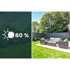 shumee Senčna mreža 1,2 x 50 m 110 g/m2 + 50 sponk zelene barve
