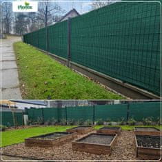shumee Senčna mreža 1,5 x 50 m 140 g/m2 + 50 sponk zelene barve