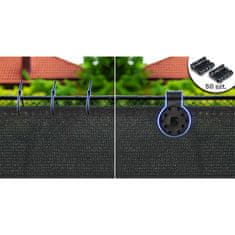 shumee Senčna mreža 1,5 x 50 m 140 g/m2 + 50 sponk siva