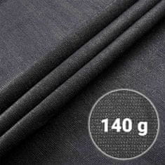 shumee Senčna mreža 1,5 x 50 m 140 g/m2 + 50 sponk siva