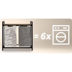 Massido Dvoprekatna košara za perilo na okvirju 80 l