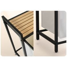 Massido Dvoprekatna košara za perilo na okvirju 80 l