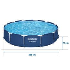 shumee Vrtni bazen z okvirjem 366 x 76 cm Bestway 56706