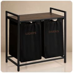 Massido Dvoprekatna košara za perilo na okvirju 80 l