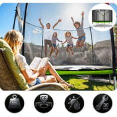 shumee Vrtni trampolin 6ft/183cm z zunanjo mrežo in lestvijo Neo-Sport