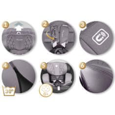 shumee Avtosedež Nukido Prestige Line siv 0-36 kg ISOFIX