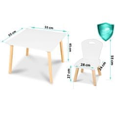 shumee Otroška miza Ricokids RC-848 z dvema stoloma
