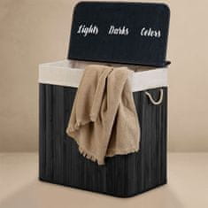 Massido Bambusov koš za perilo s pokrovom 150 l