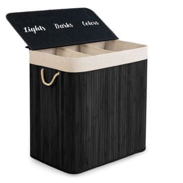 Massido Bambusov koš za perilo s pokrovom 150 l