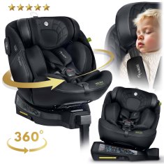 shumee Avtosedež Nukido Aero Line črne barve, 0–36 kg, ISOFIX