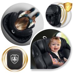 shumee Avtosedež Nukido Aero Line črne barve, 0–36 kg, ISOFIX